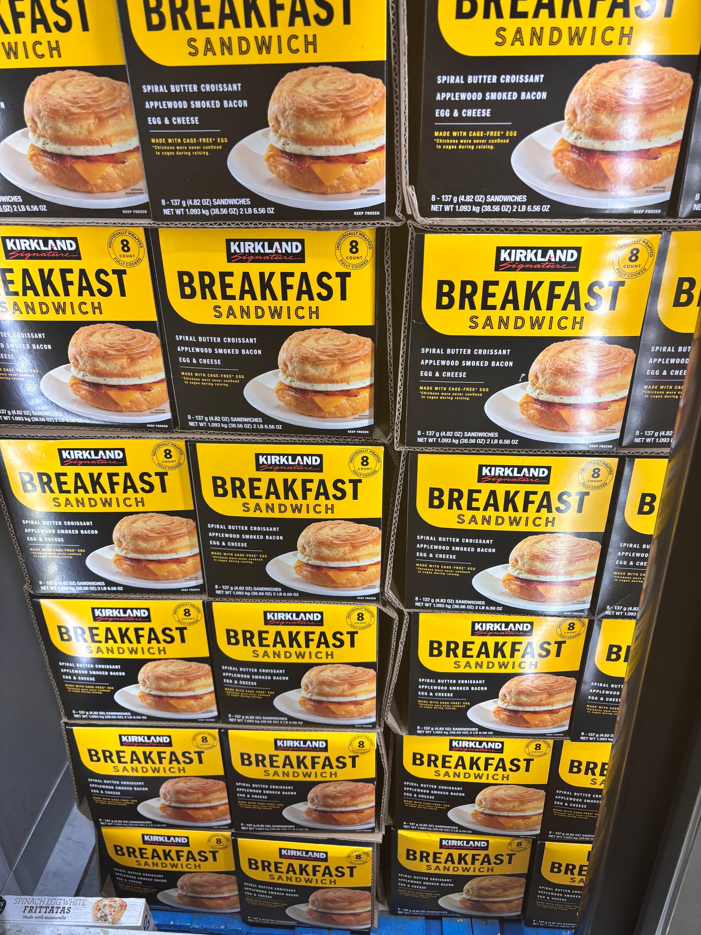 Kirkland Signature Breakfast Sandwich Spiral Croissant 8 ct, 4.8 oz