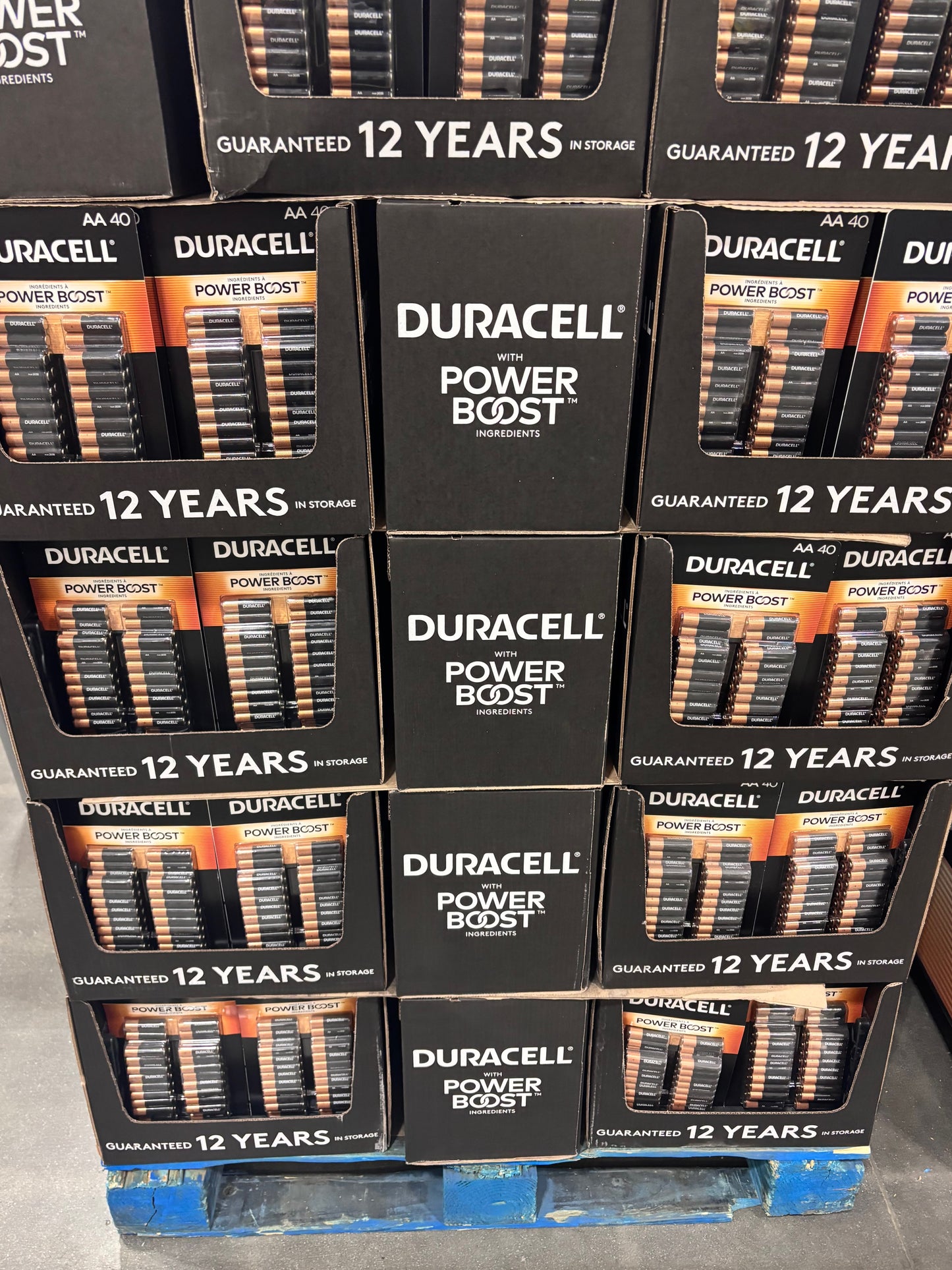 Duracell Power Boost Alkaline Batteries AA 40 ct