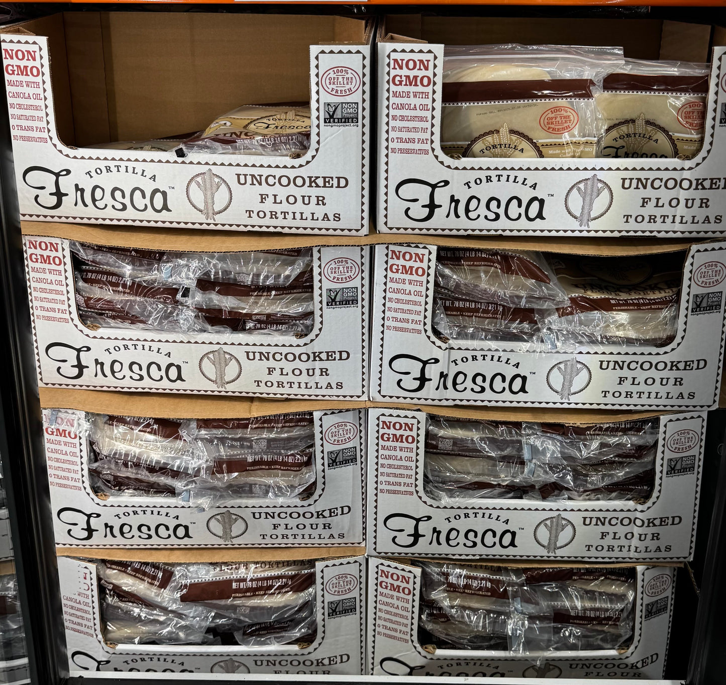 Tortilla Fresca Non GMO Uncooked Flour Tortillas Preservative Free 44ct, 78 oz