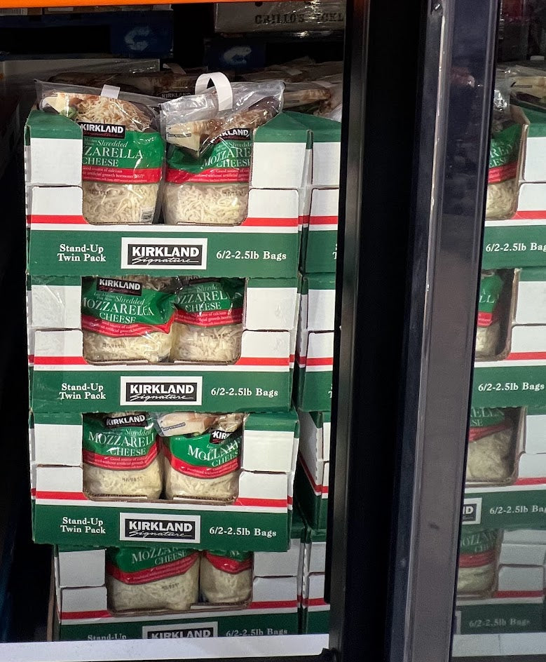 Kirkland Signature Shredded Mozzarella, 2 ct, 2.5 lb