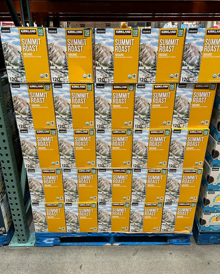 Kirkland Signature Coffee Organic Summit Roast K-Cup Pod, 120 count