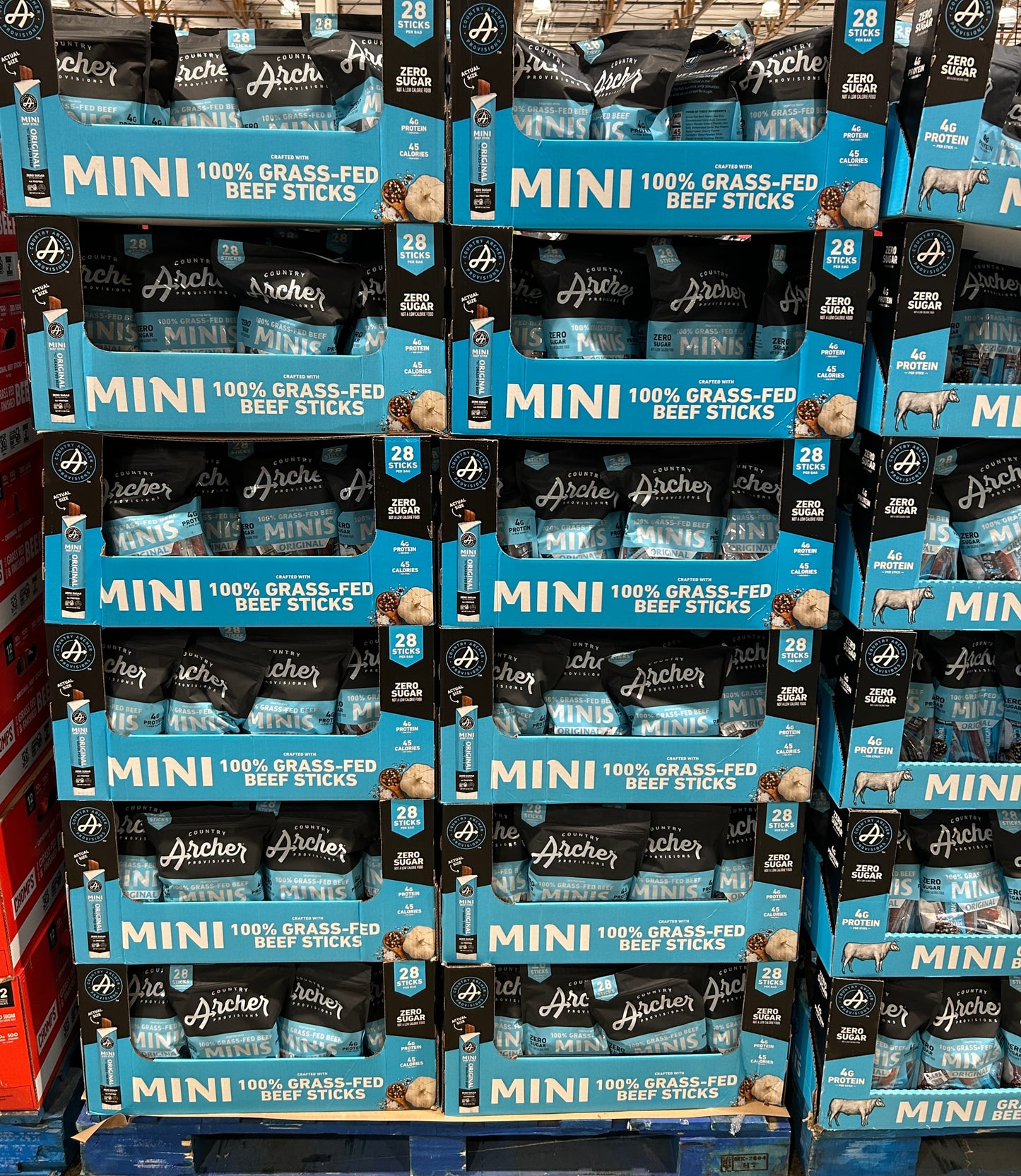 Original Mini Beef Sticks by Country Archer 100% Grass-Fed Gluten Free 28 ct, 5 oz