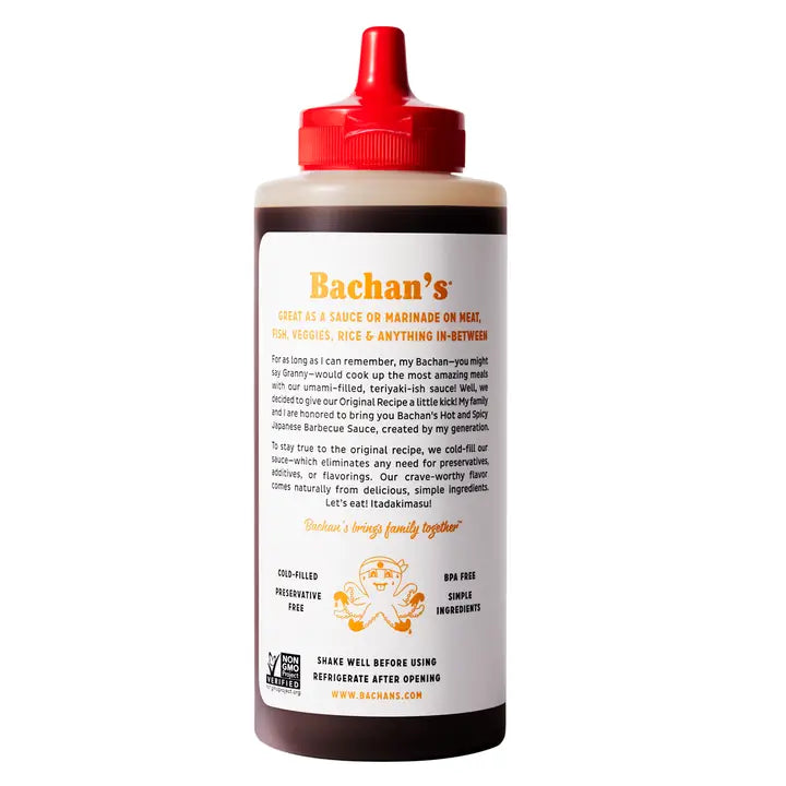 Bachan's Hot and Spicy Japanese Barbecue Sauce, 16 oz