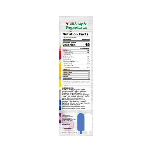Jonny Pops Organic Rainbow Fruit Stacks, 14.8 oz