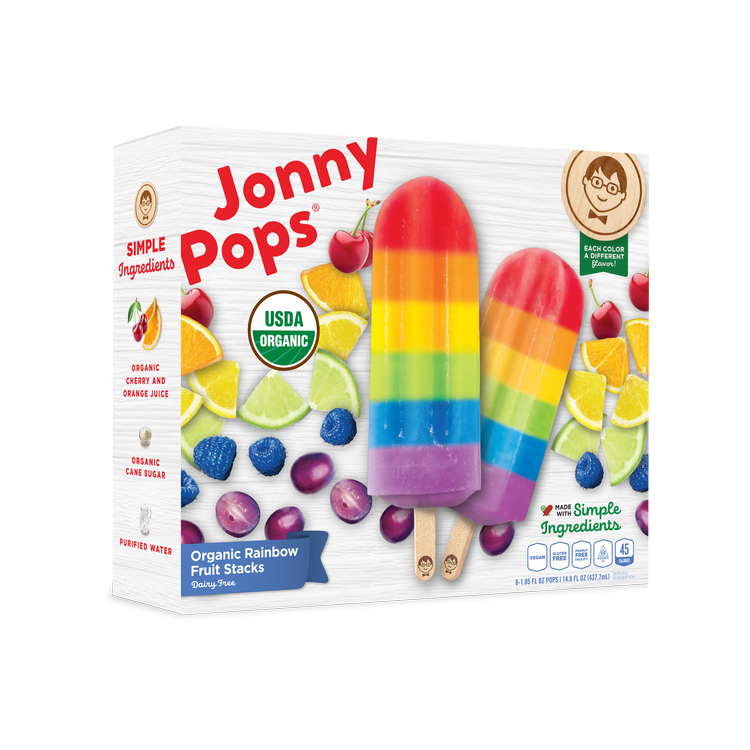 Jonny Pops Organic Rainbow Fruit Stacks, 14.8 oz