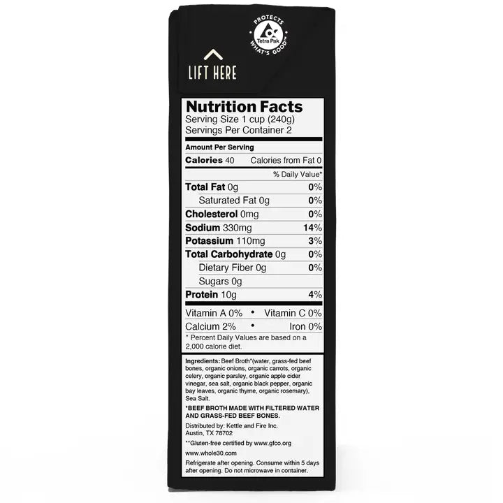 Kettle & Fire Beef Bone Broth, 16.9 oz