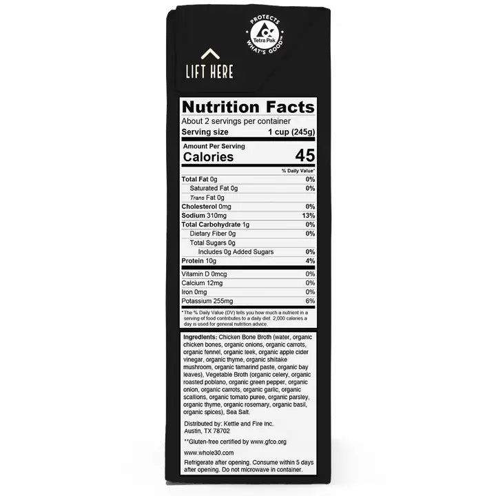 Kettle & Fire Chicken Bone Broth, 16.9 oz