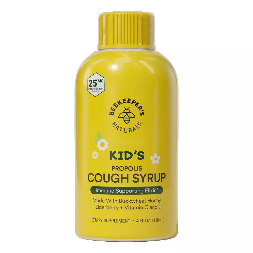 Beekeepers Naturals Kids' Daytime Propolis Cough Syrup, 4 oz