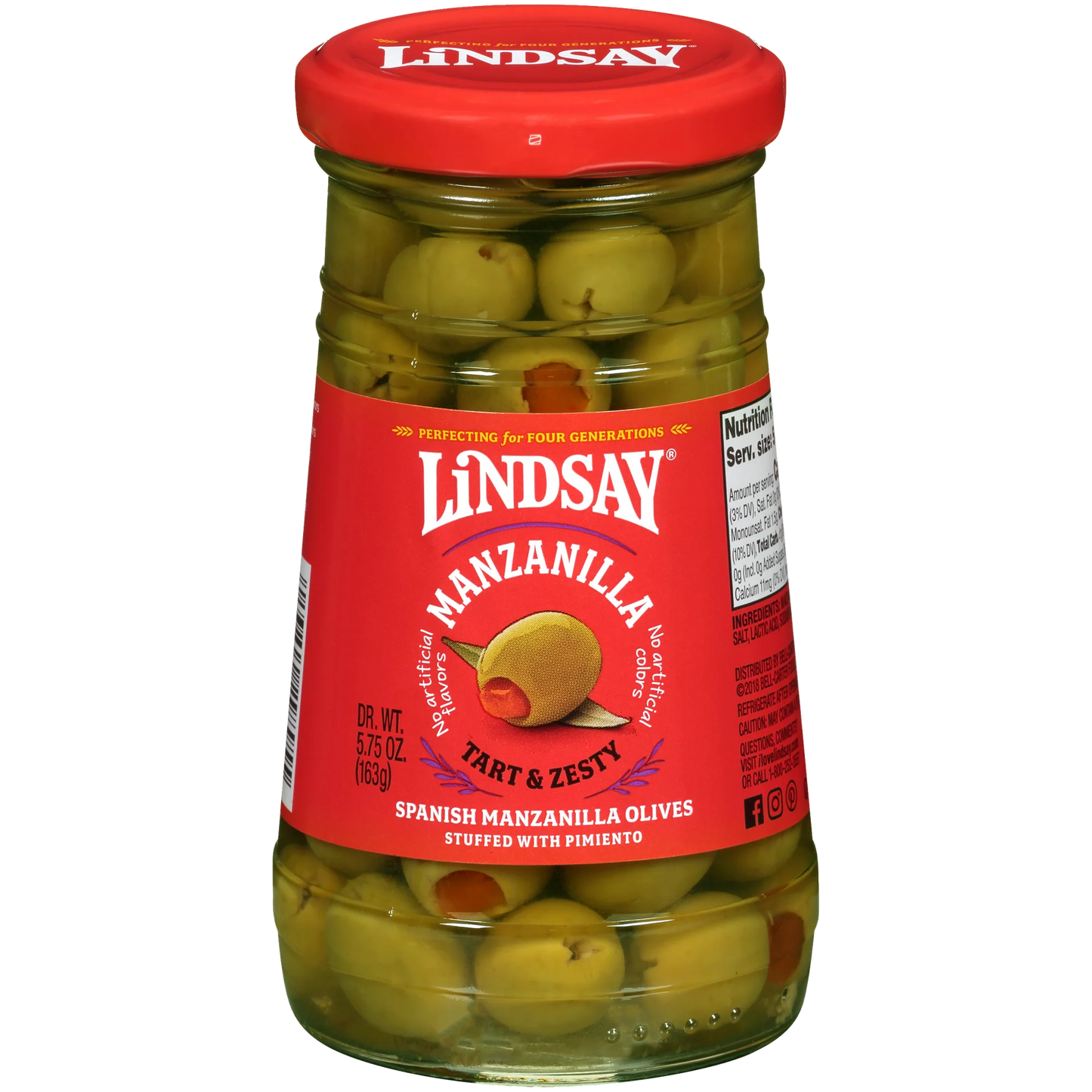 Lindsay Spanish Pimiento Stuffed Manzanilla Olives, 5.75 oz