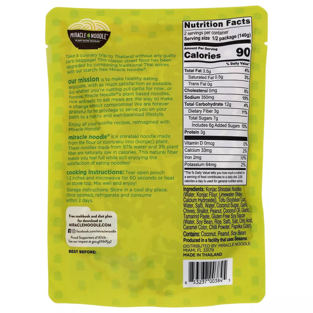 Miracle Noodle Pad Thai Keto Meal, 10 oz