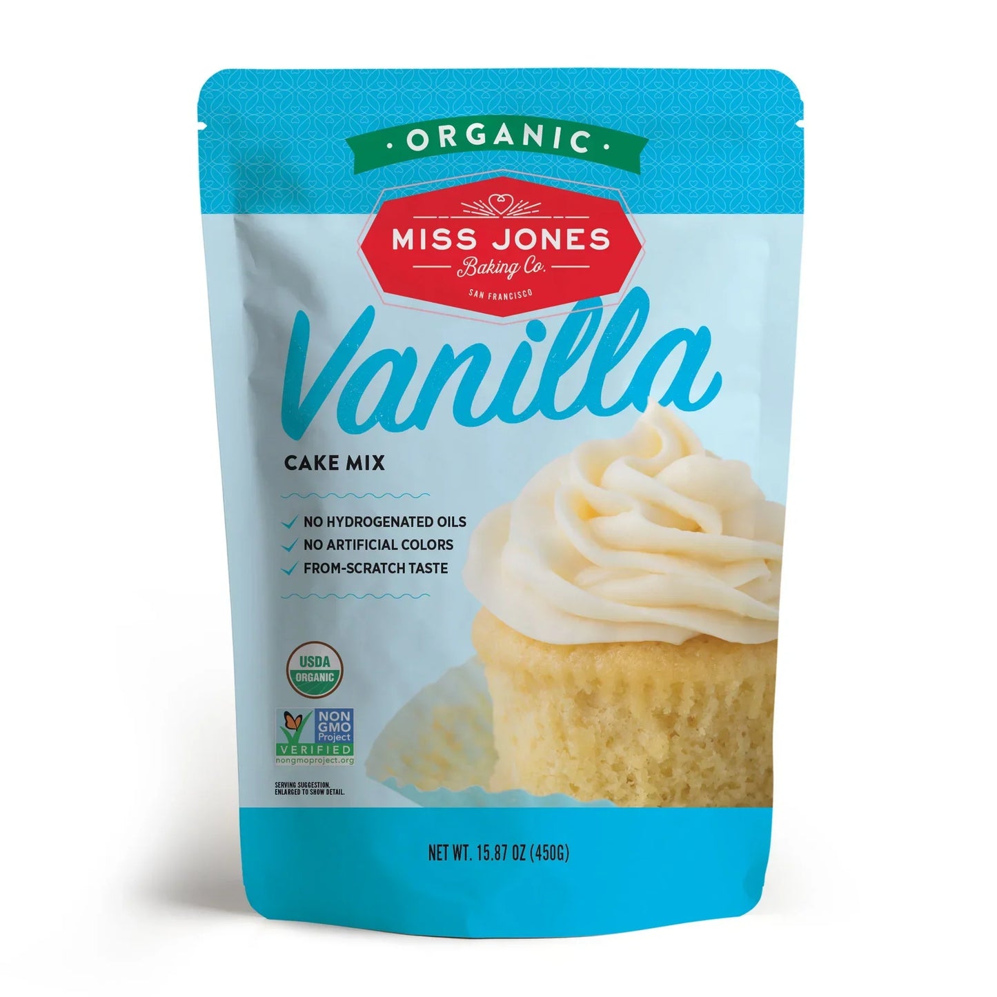 Miss Jones Baking Co Organic Vanilla Cake Mix, 15.87 oz