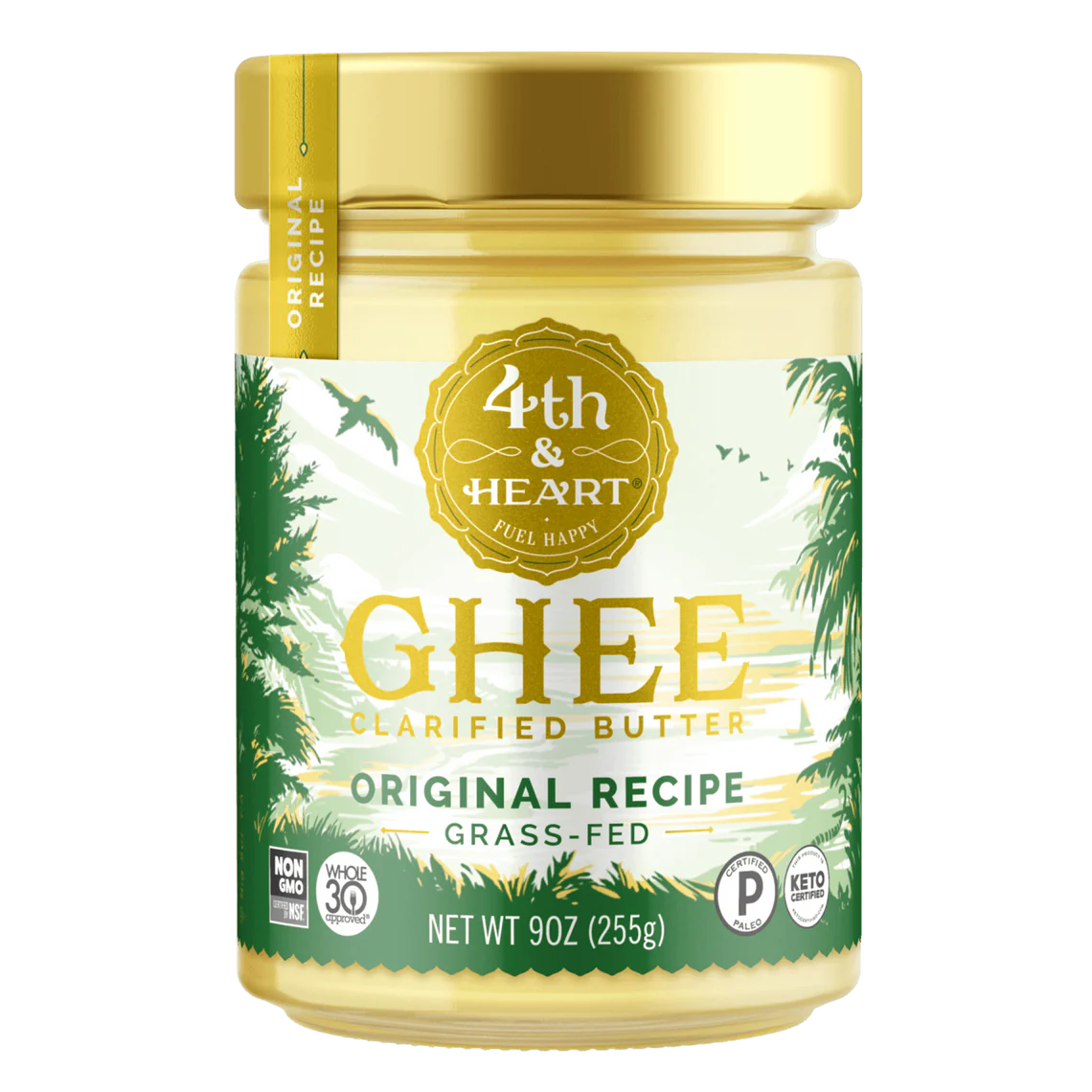 4TH & Heart Grass-Fed & Pasture-Raised Original Recipe Ghee, 9 oz
