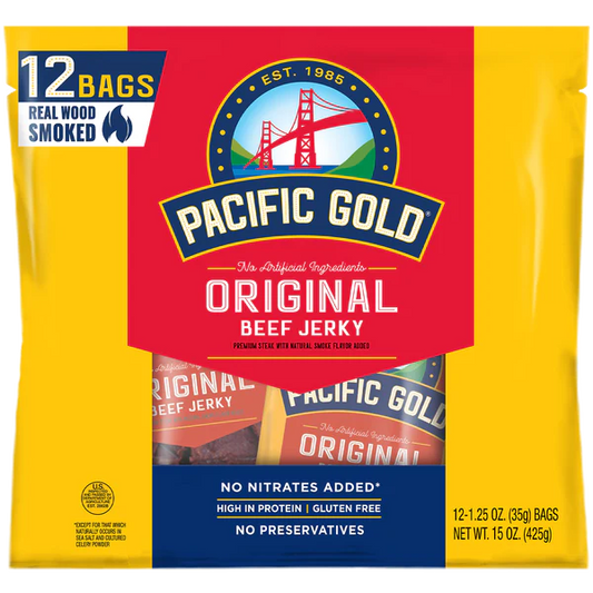 Pacific Gold Beef Jerky Original, 12 Count