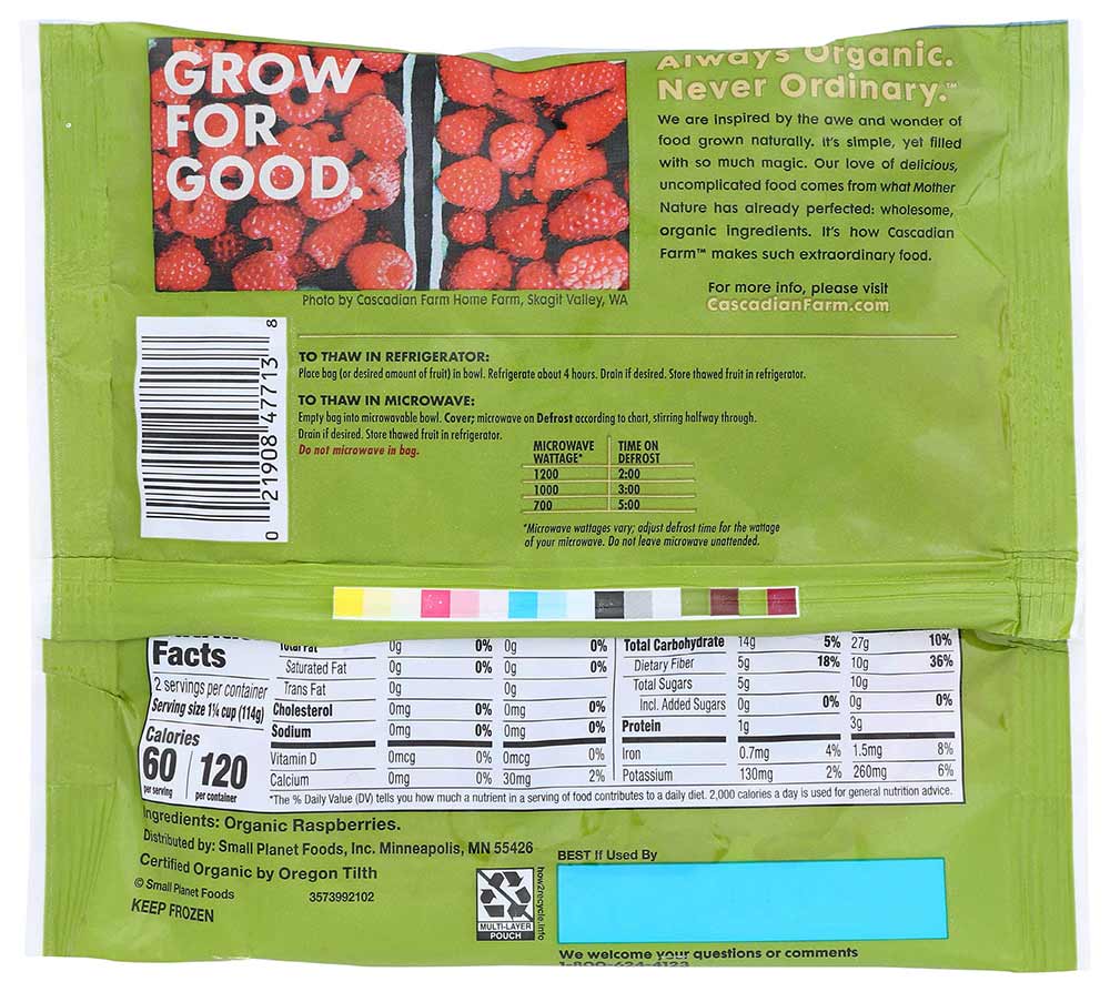 Cascadian Farm Organic Frozen Red Raspberries, 8 oz