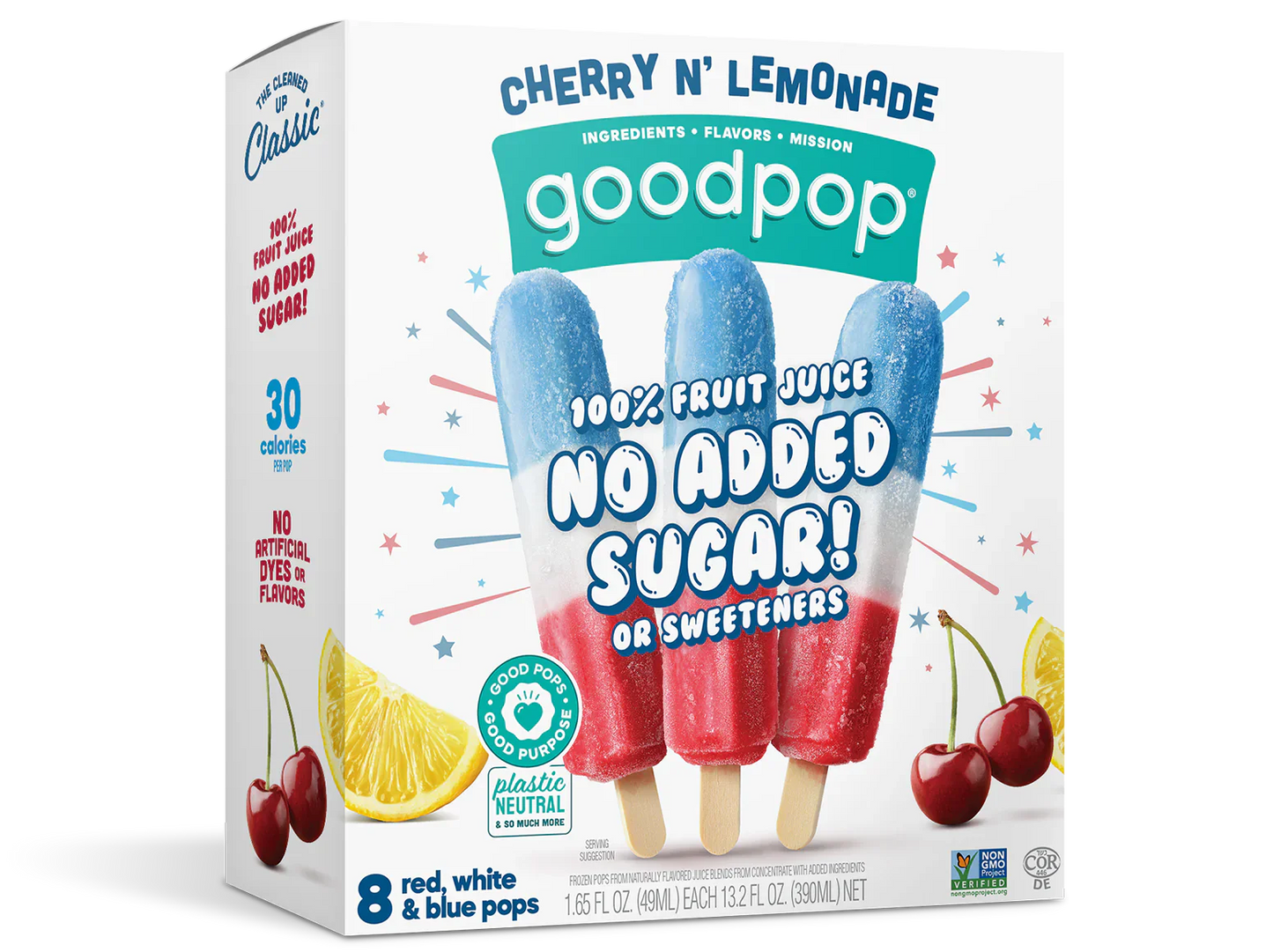 Goodpop Cherry n' Lemonade Popsicles, 8 Count