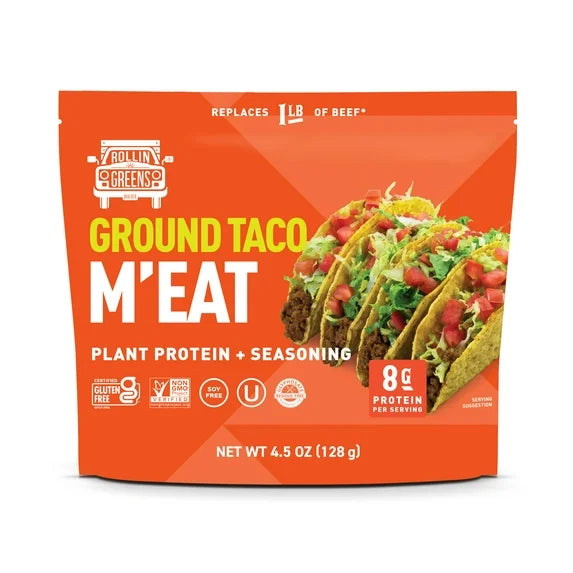 Rollingreens Plant-Based Me' Eat Ground Taco, 4.5 oz