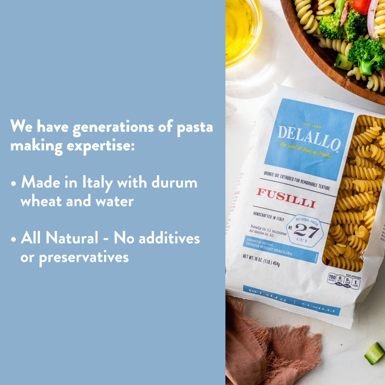 Delallo Fusilli Bag, 16 oz