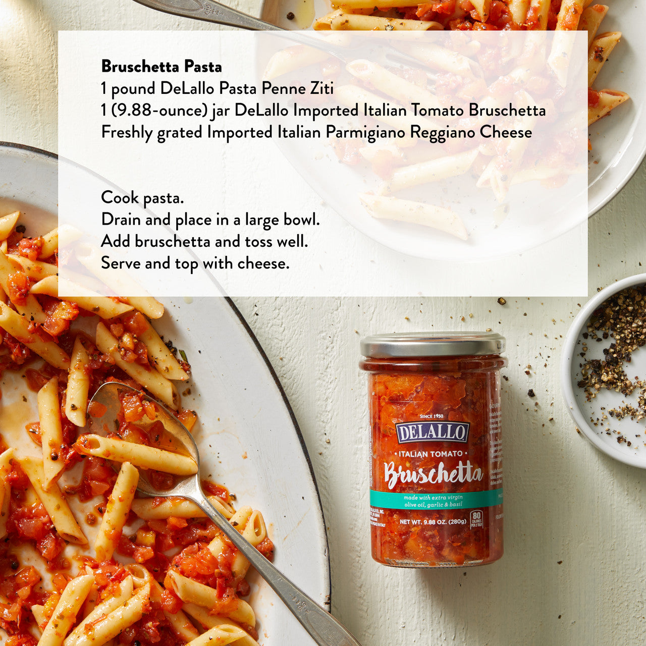 Delallo Imported Italian Tomato Bruschetta, 9.88 oz
