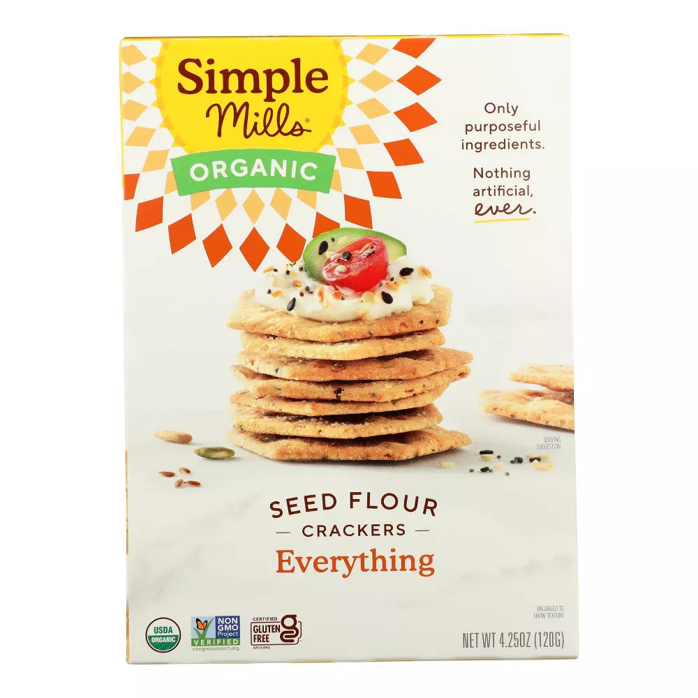 Simple Mills Everything Seed Flour Crackers, 4.25 oz