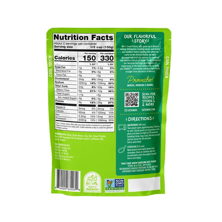 SOMOS Mexican Black Beans, 10 oz