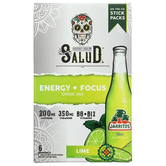 Salud Energy and Focus Lime 6-.21 oz Sticks