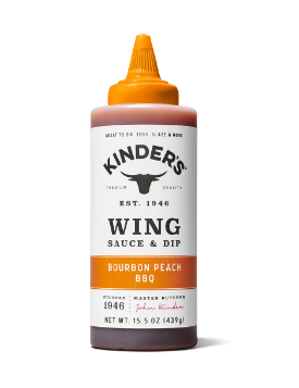 Kinder's Bourbon Peach Wing Sauce, 15.5 oz