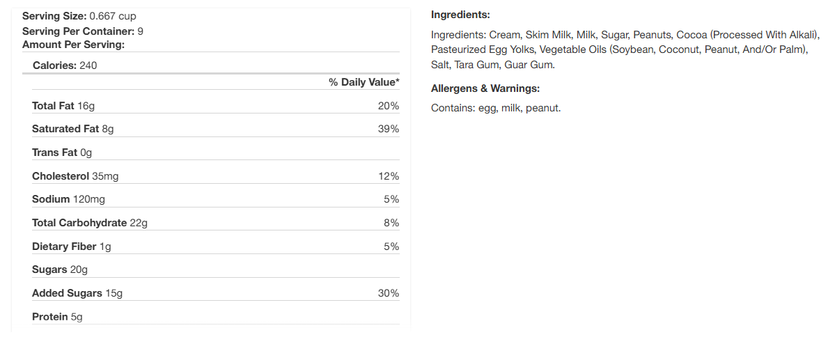 Tillamook Ice Cream Chocolate Peanut Butter, 48 oz