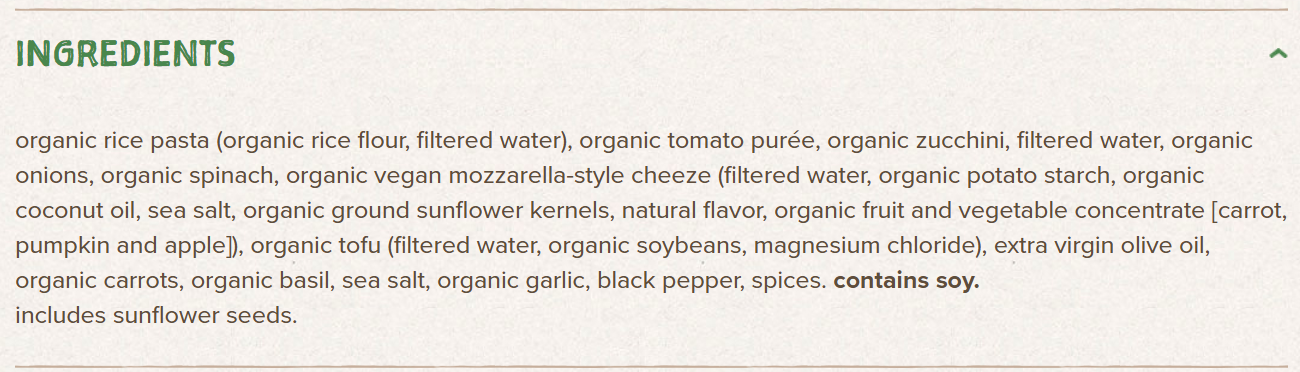 Amys Gluten Free Dairy Free Vegetable Lasagna, 9 oz