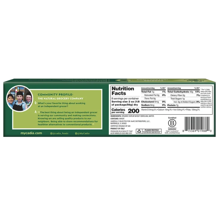 Cadia Organic Spaghetti Pasta, 16 oz
