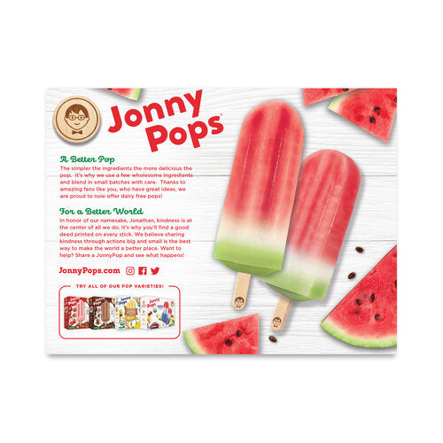 Jonny Pops Watermelon Ice Cream Pop, 14.8 oz