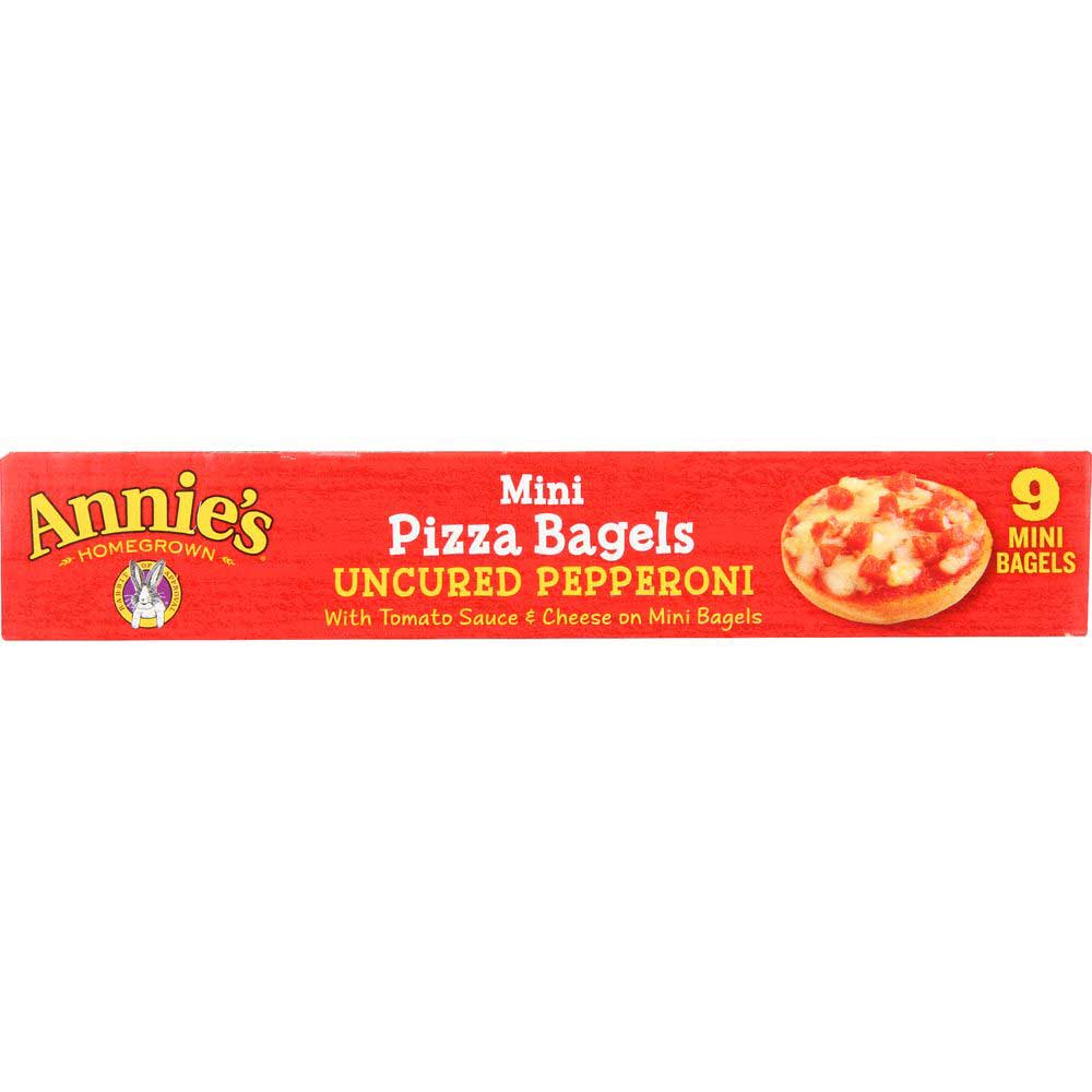 Annie's Homegrown Uncured Pepperoni Mini Pizza Bagels, 6.65 oz