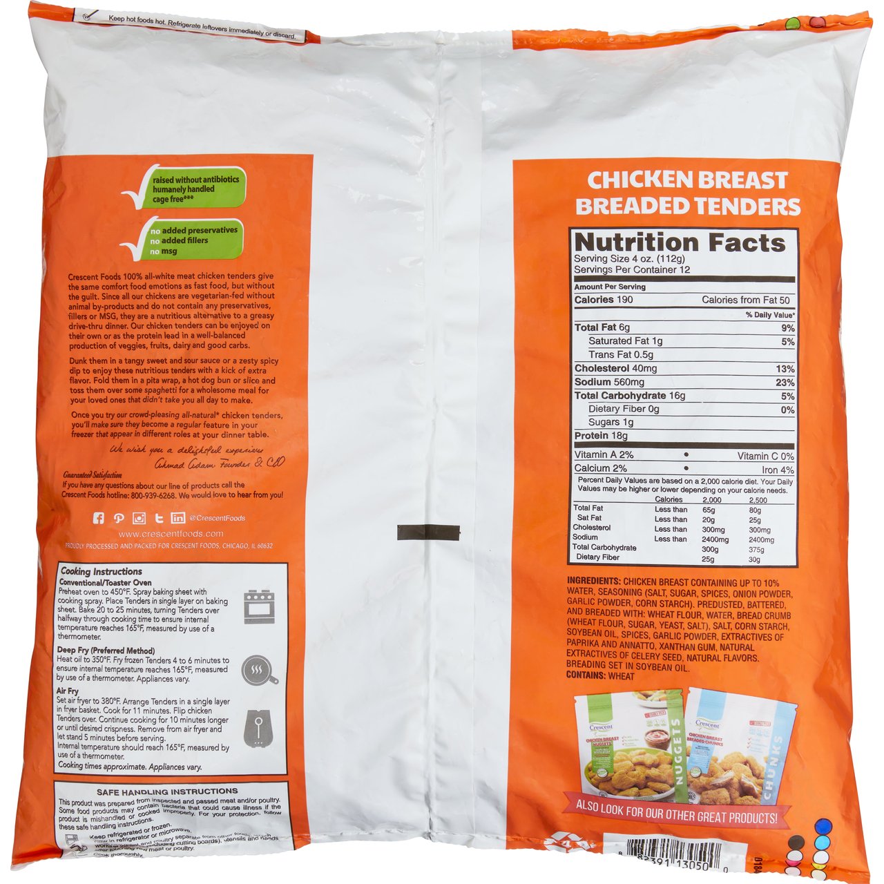 Crescent Foods Halal Breaded Tenders 3 lbs