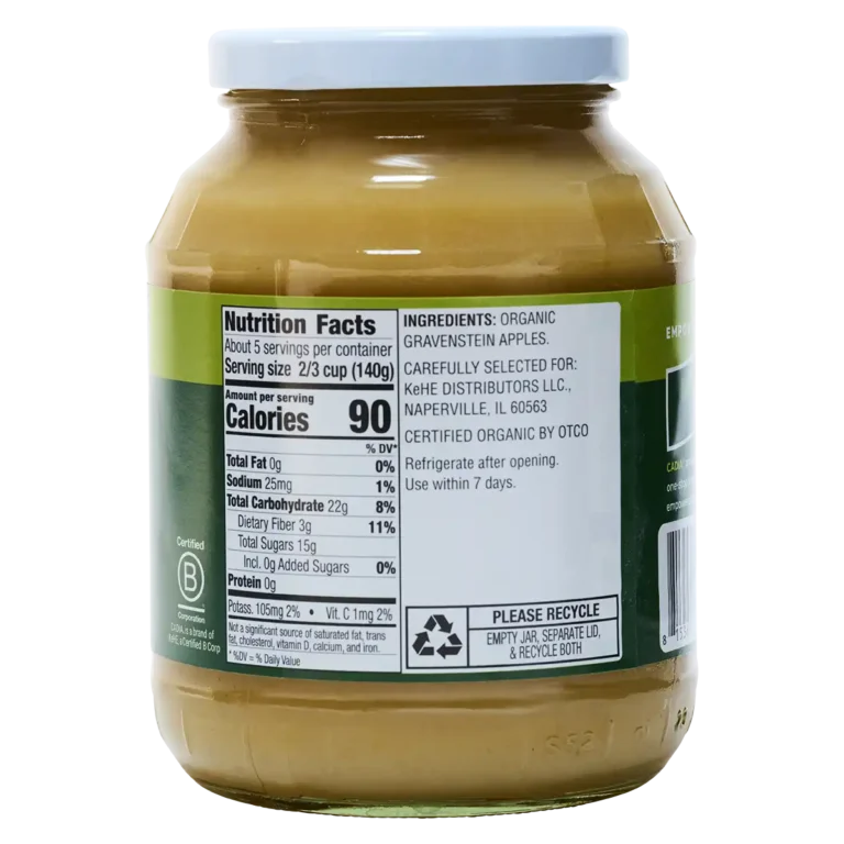 Cadia Organic Gravenstein Apple Sauce, 24 oz