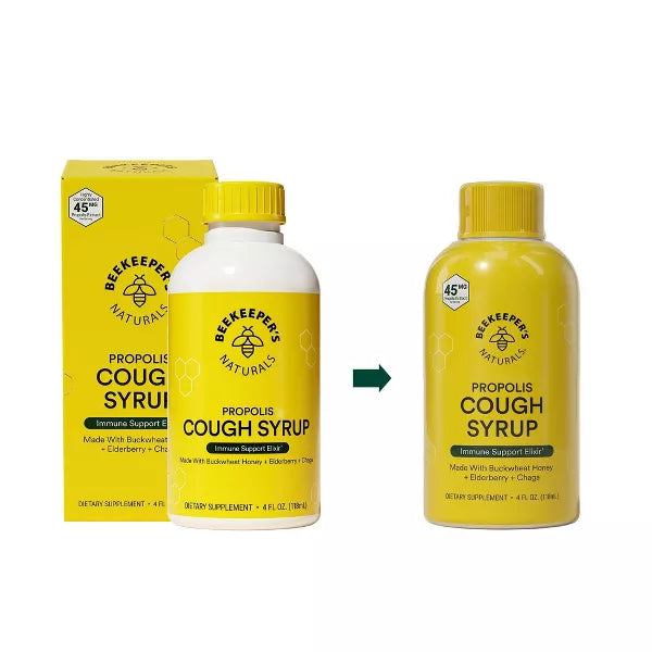 Beekeepers Naturals Daytime Propolis Cough Syrup, 4 oz