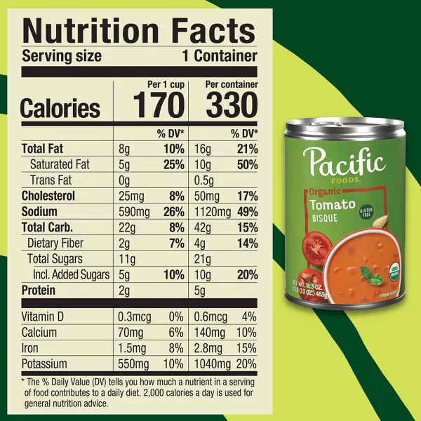 Pacific Foods Organic Tomato Bisque Soup, 16.3 oz