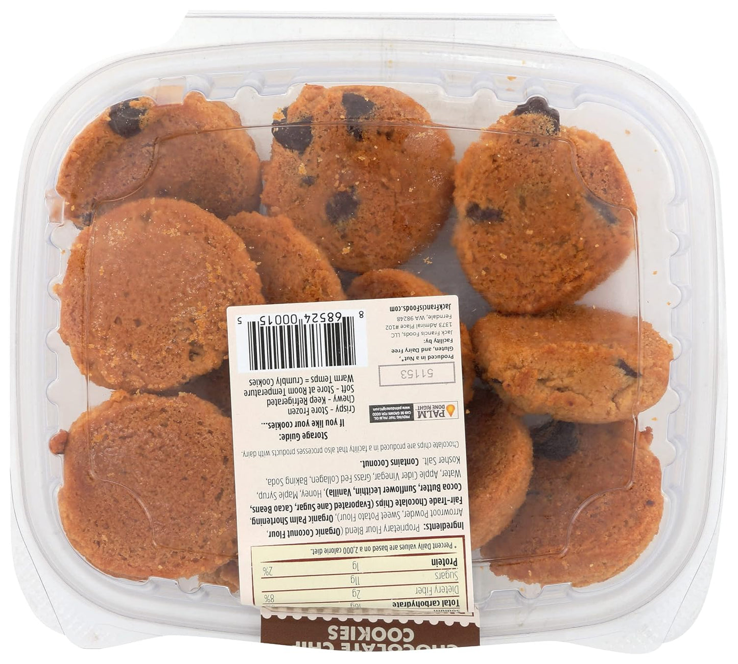 Jack's Paleo Kitchen Chocolate Chip Paleo Cookies, 7 oz