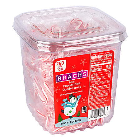 Brach's Peppermint Candy Cane Minis, 260 ct, 39.9 Oz,