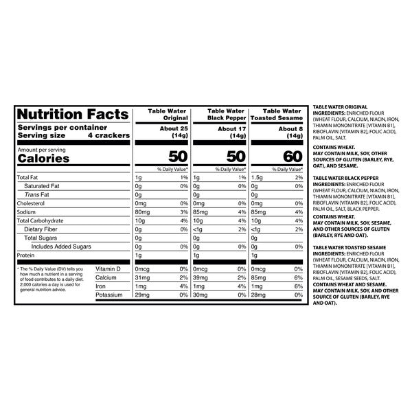 Carr's Table Water Crackers, Variety Pack, 25.5 oz