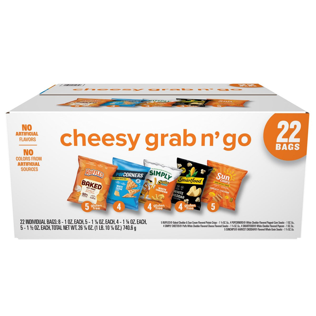 Frito-Lay Cheesy Grab n' Go Variety Chips, 22 ct