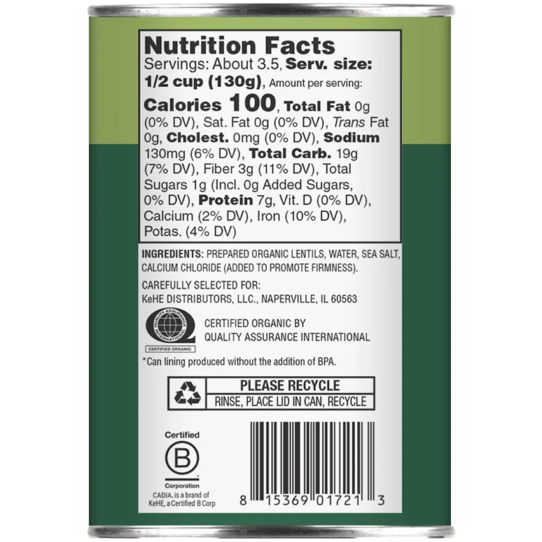 Cadia Organic Lentils, 15 oz