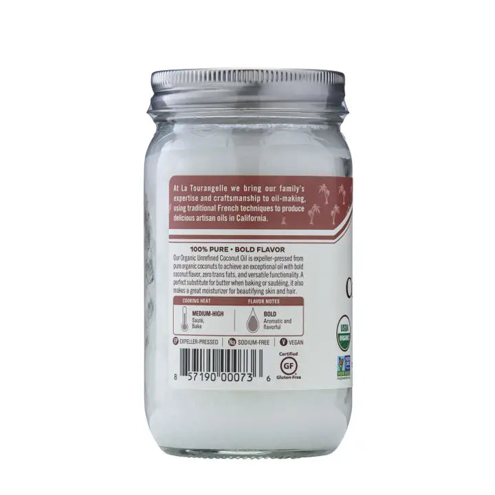 La Tourangelle Organic Virgin Unrefined Coconut Oil, 14 oz