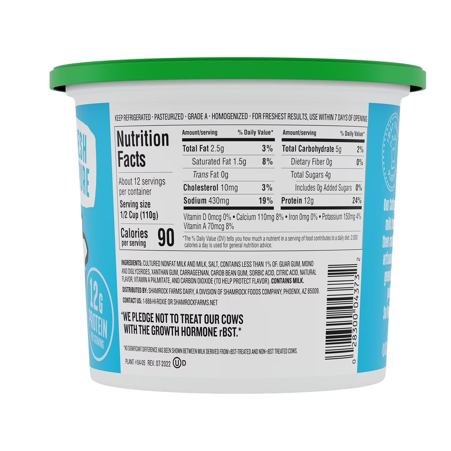 Shamrock Farms Low Fat Cottage Cheese, 3 lbs