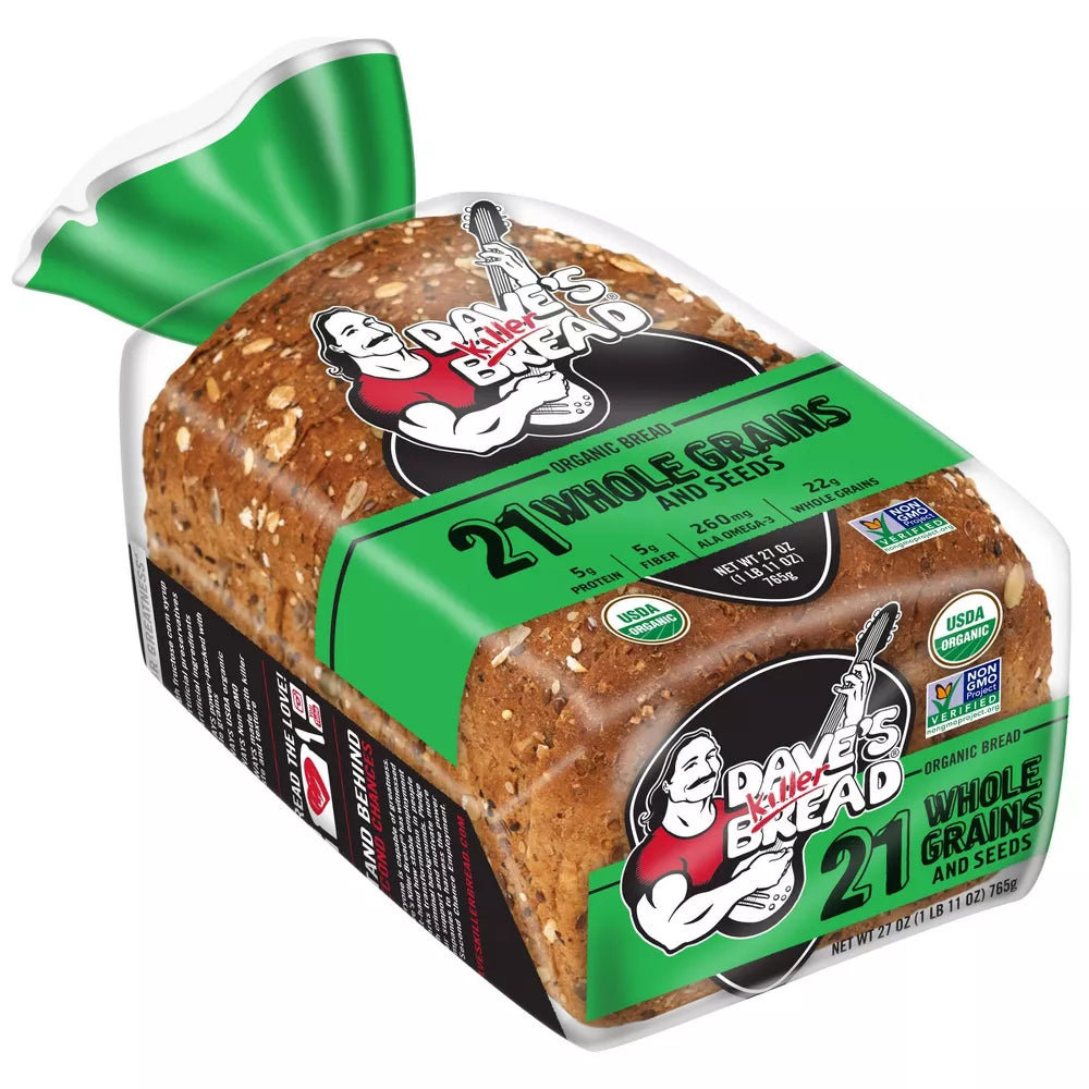 Dave's Killer Bread Organic 21 Whole Grains and Seed Bread, 27 oz