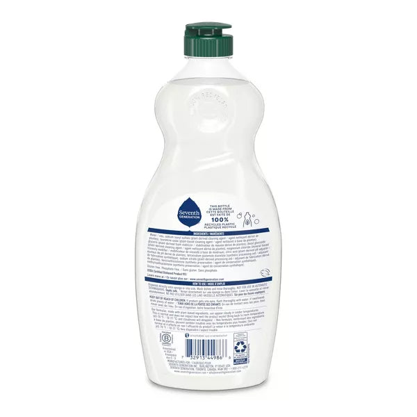 Seventh Generation Free & Clear Liquid Dish Soap, 19 oz