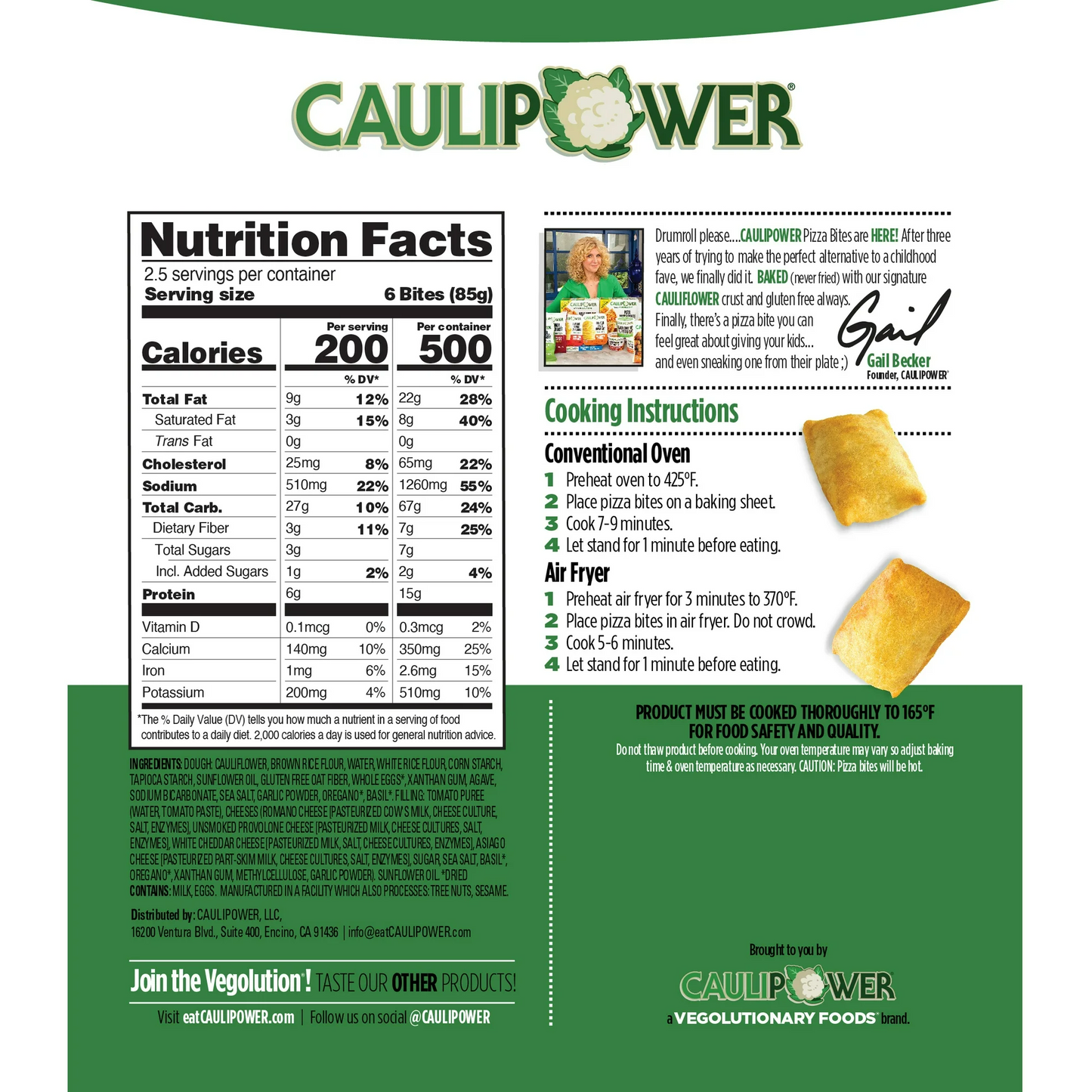 Caulipower Love at First Bite! Frozen Four Cheese Pizza Bites, 7.5 oz