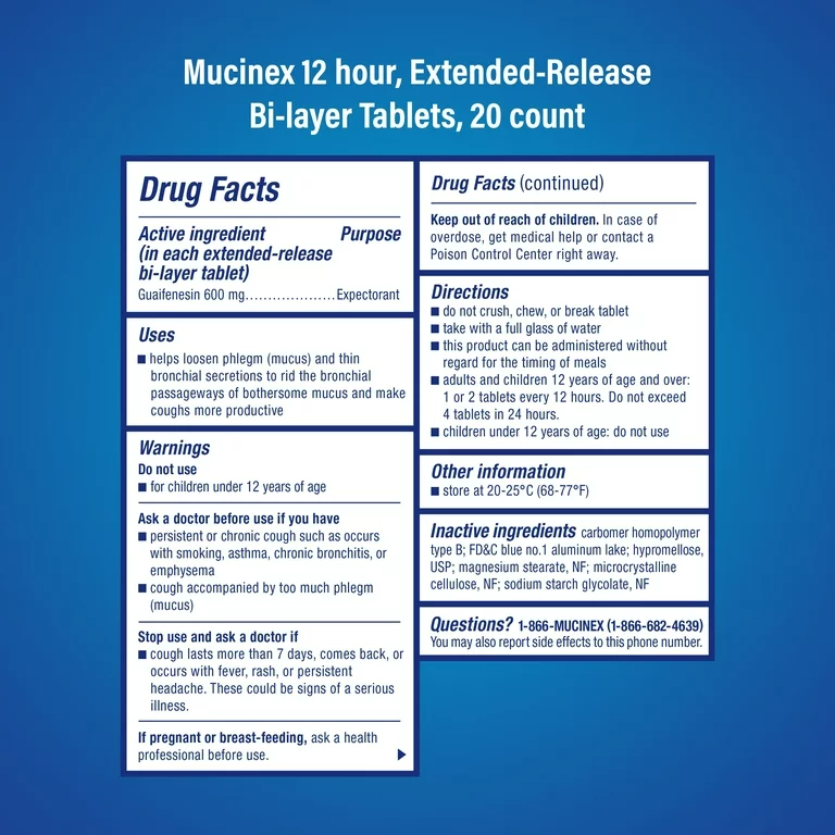 Mucinex Chest Congestion Tablets, 20 Count