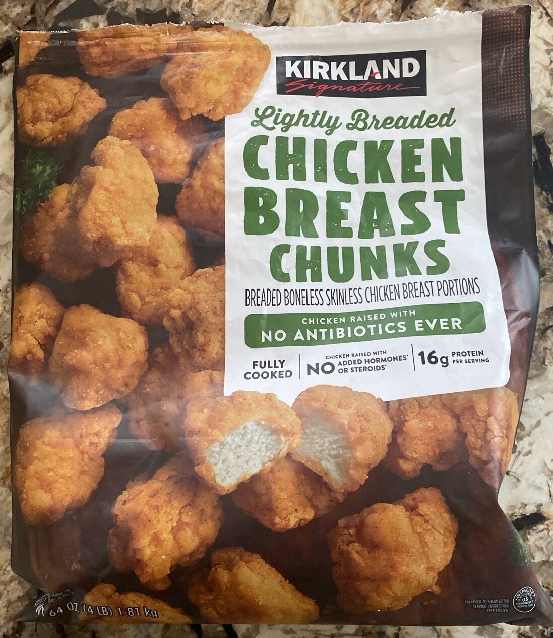 Kirkland Lightly Breaded Chicken Breast Chunks 64 oz