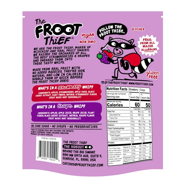 Froot Thief Fruit Whips, 0.7 oz, 20-count