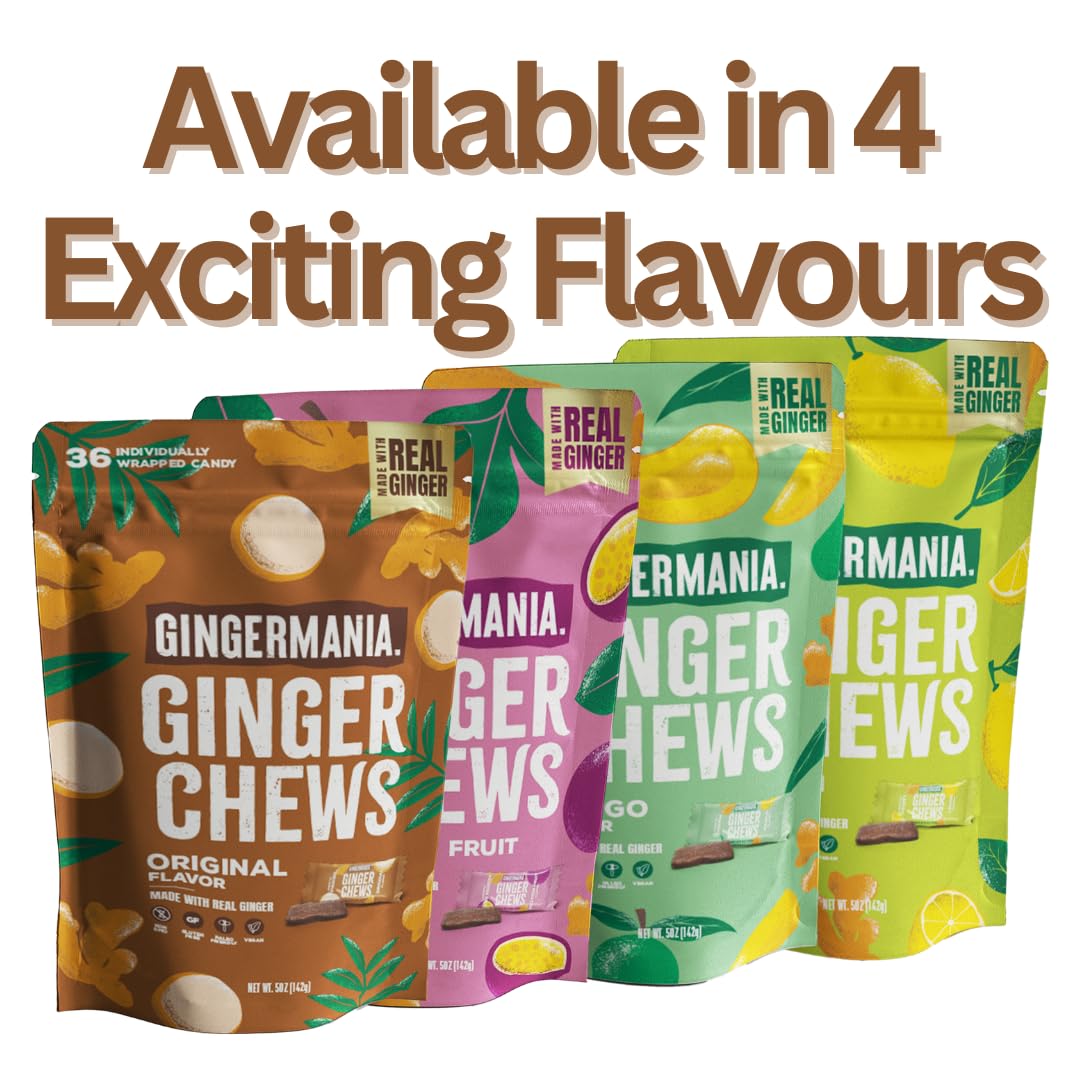 Gingermania Ginger Chews Mango Flavor, 50 oz