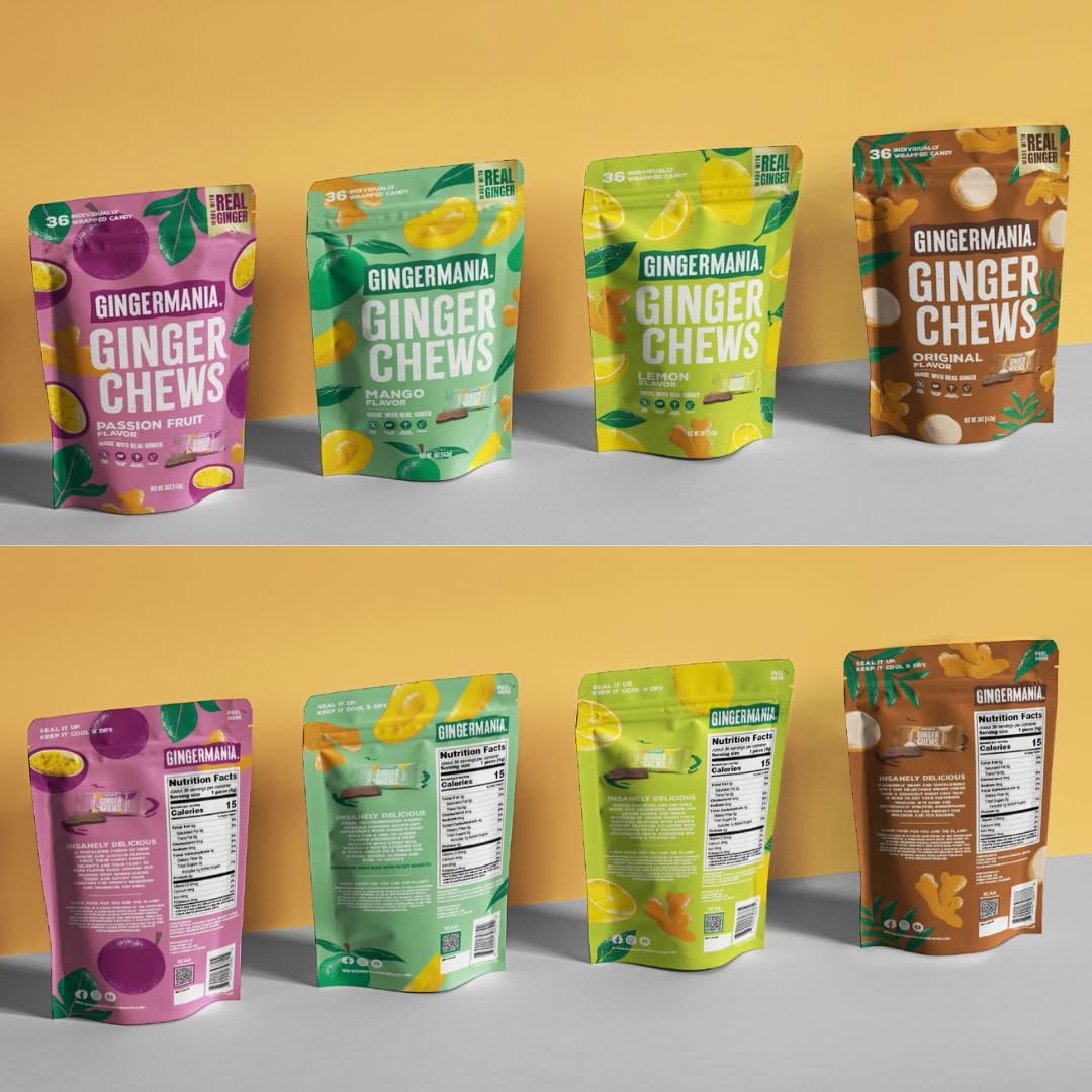 Gingermania Ginger Chews Mango Flavor, 50 oz